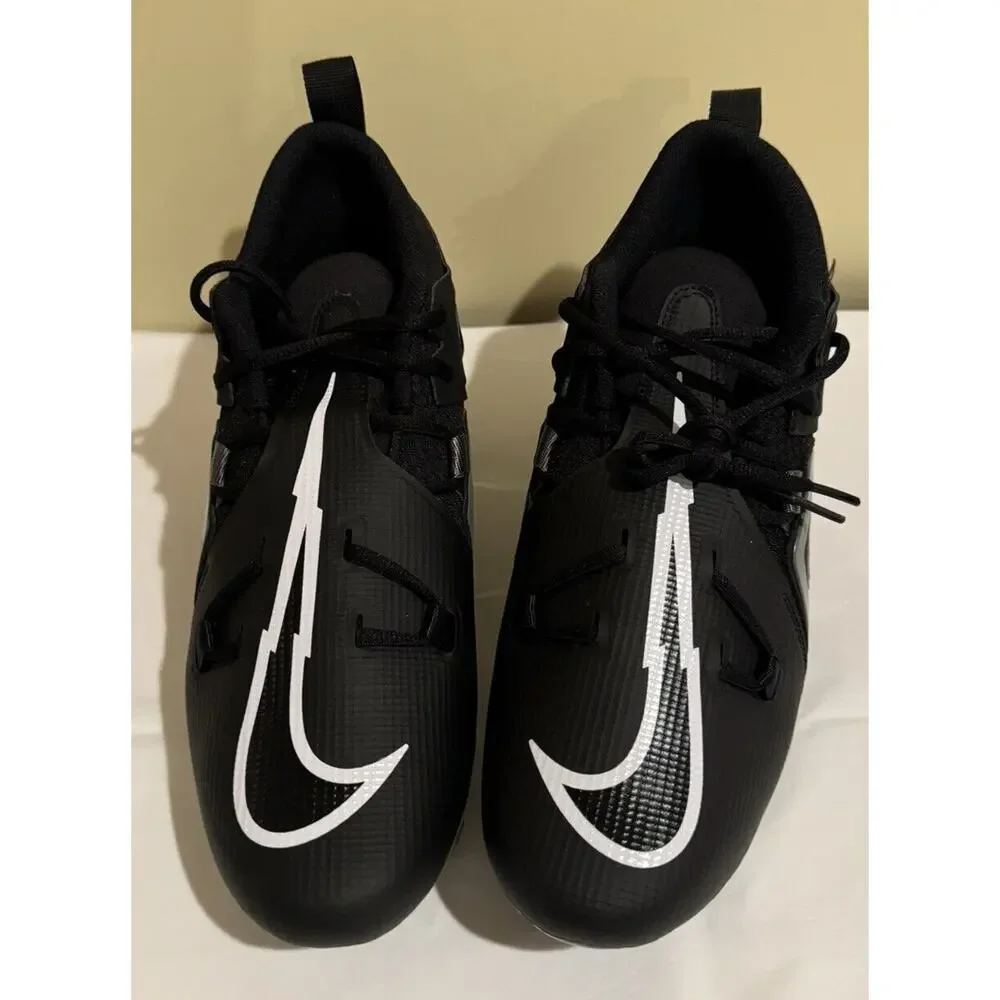 Nike Alpha Menace Pro 3 NEW! Black White Gray Football Cleats Mens 11.5 - Picture 4 of 9